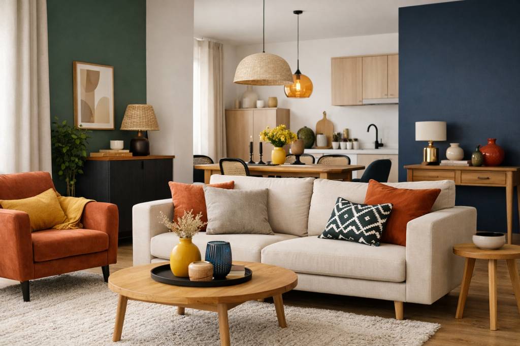 Astuces pour harmoniser les couleurs dans toute la maison en jouant sur les contrastes, les neutres et les accents déco